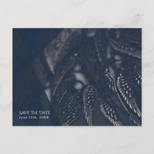 Dark Angel Wings Gothic Glam Chic Bewaar de datum Aankondigingskaart