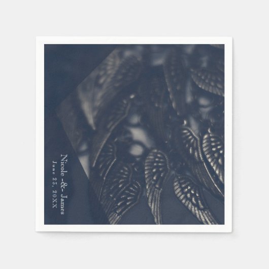 Dark Angel Wings Gotische Glam Chic Party Servetten (Voorkant)