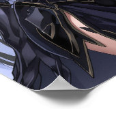 Dark Anime Enchantress in Black Armor Poster (Hoek)