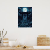 Dark Anime Esthetisch Poster – Gothic Japanese Man (Keuken)