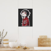 Dark Anime  "Still Here" Aesthetic Gothic Illustra Poster (Keuken)