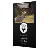 Dark Antelope Silhouette Monogram Foto Klembord (Links)
