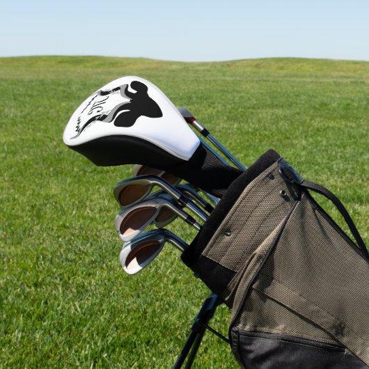 Dark Antelope Silhouette Monogram Golfheadcover (Insitu)