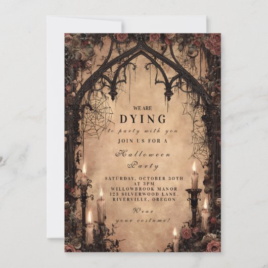 Dark Archway Gothic Halloween Kaart (Voorkant)