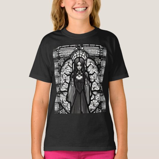 Dark Art Gothic Girl T-shirt (Voorkant)