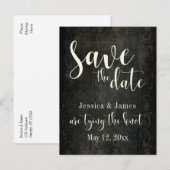 Dark  artwork, Typografie 30 Save the Date Aankondigingskaart (Voorkant / Achterkant)
