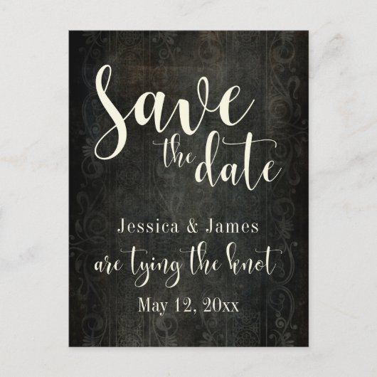 Dark artwork, Typografie 30 Save the Date Aankondigingskaart (Voorkant)