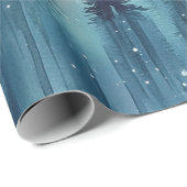 Dark Aurora Borealis Night Forest (10) Cadeaupapier (Rol Hoek)