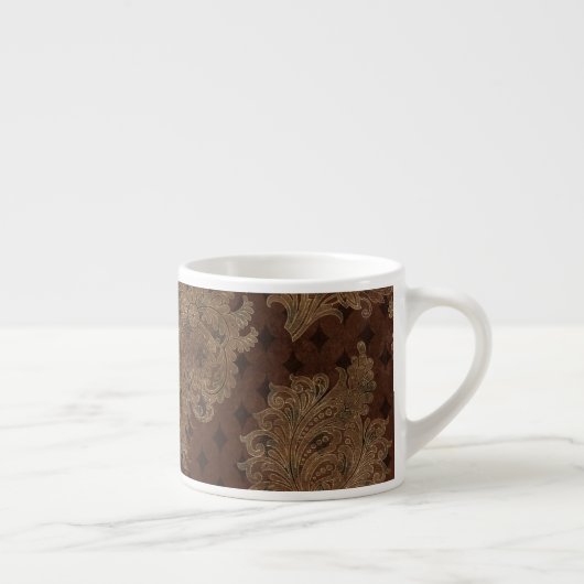 Dark Autumn Damask Espresso Kop (Rechts)