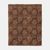 Dark Autumn Damask Fleece Deken (Voorkant)