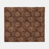 Dark Autumn Damask Fleece Deken (Voorkant (Horizontaal))