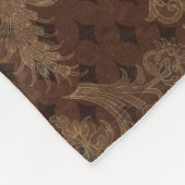 Dark Autumn Damask Fleece Deken (Hoek)