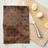 Dark Autumn Damask Theedoek (Quarter Fold)