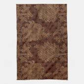 Dark Autumn Damask Theedoek (Verticaal)