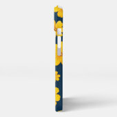 Dark Background Yellow Floral iPhone Hoesje (Linkerkant)