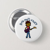 Dark Bass Player Ronde Button 5,7 Cm (Voorkant /achterkant)