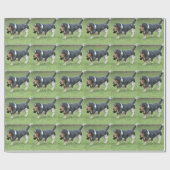 Dark Basset Hound Dog Cadeaupapier (Vlak)