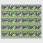 Dark Basset Hound Dog Cadeaupapier (Vlak)