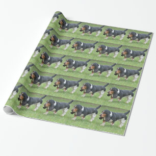 Dark Basset Hound Dog Cadeaupapier