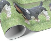 Dark Basset Hound Dog Cadeaupapier (Rol Hoek)