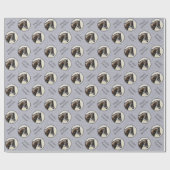 Dark Bay Sport Horse Grey Cadeaupapier (Vlak)