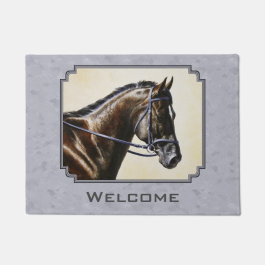 Dark Bay Sport Horse Grey Deurmat (Voorkant)