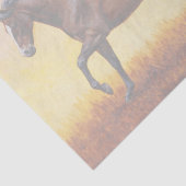 Dark Bay Stallion Horse Galloping Tissuepapier (Detail)