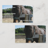 Dark Bay Thoroughbred Horse Visitekaartje (Voorkant / Achterkant)