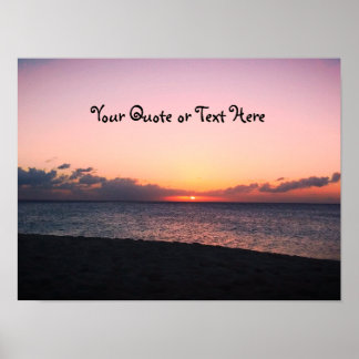 Dark Beach Sunset Poster