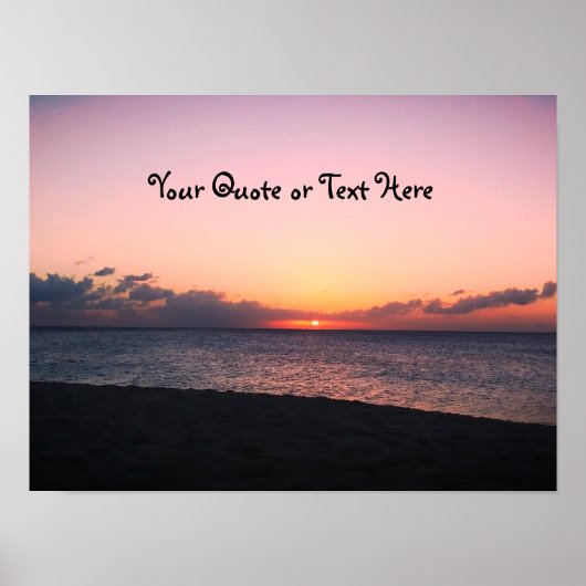 Dark Beach Sunset Poster (Voorkant)