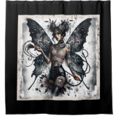 Dark Beauty Gothic Aziatische Fairy Tattoos & Zwee Douchegordijn (Voorkant)