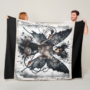 Dark Beauty Gothic Aziatische Fairy Tattoos & Zwee Fleece Deken