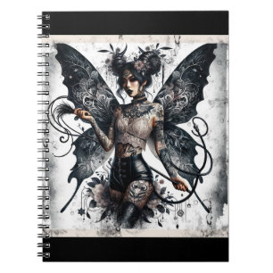 Dark Beauty Gothic Aziatische Fairy Tattoos & Zwee Notitieboek