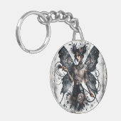 Dark Beauty Gothic Aziatische Fairy Tattoos & Zwee Sleutelhanger (Voorkant Links)