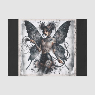 Dark Beauty Gothic Aziatische Fairy Tattoos & Zwee Tissuepapier