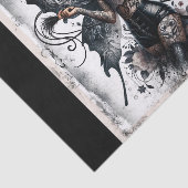 Dark Beauty Gothic Aziatische Fairy Tattoos & Zwee Tissuepapier (Detail)