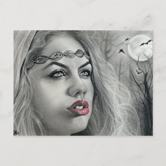 Dark Beauty moon shadows briefkaart (Voorkant)