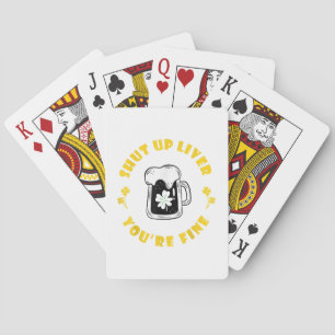 Dark Beer Drink Saint Patricks Hou de lever dicht Pokerkaarten