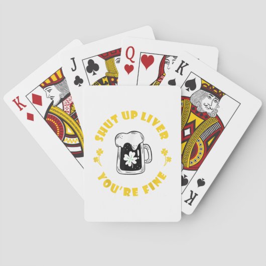 Dark Beer Drink Saint Patricks Hou de lever dicht Pokerkaarten (Achterkant)