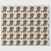 Dark Berenedoodle Wrapping Paper Cadeaupapier (Vlak)