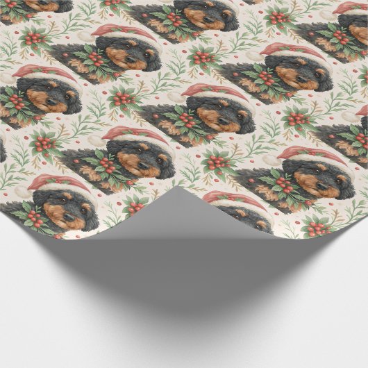 Dark Berenedoodle Wrapping Paper Cadeaupapier (Hoek)