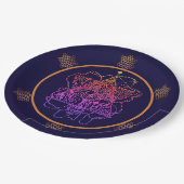 Dark Berry Rainbow Joodse Ster Papieren Bordje (Gekanteld)