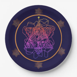 Dark Berry Rainbow Joodse Ster Papieren Bordje