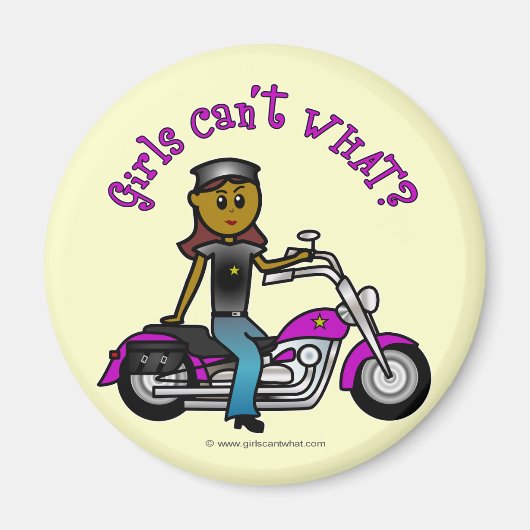 Dark Biker Meisje Magneet (Voorkant)