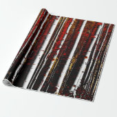 Dark Birch Forest Cadeaupapier (Uitgerold)