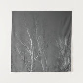 Dark Birch Tree Silhouettes 1 Wandkleed (Voorkant)