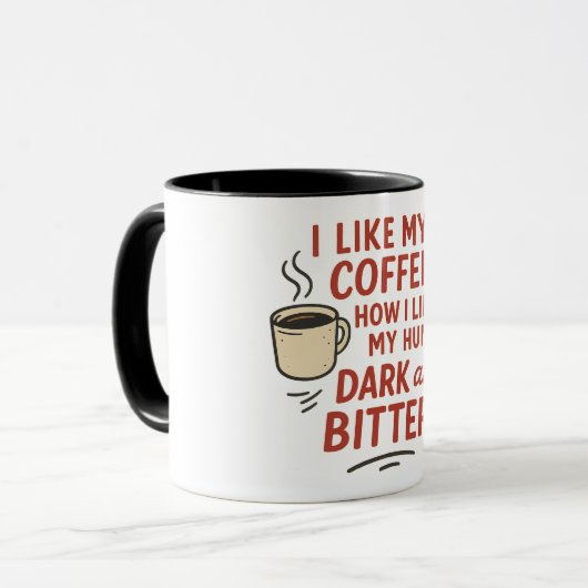 Dark & Bitter Humor Coffee Mug Mok (Voorkant links)