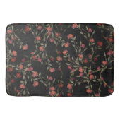 Dark Black Moody Floral Badmat (Voorkant)