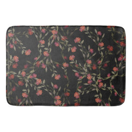 Dark Black Moody Floral Badmat