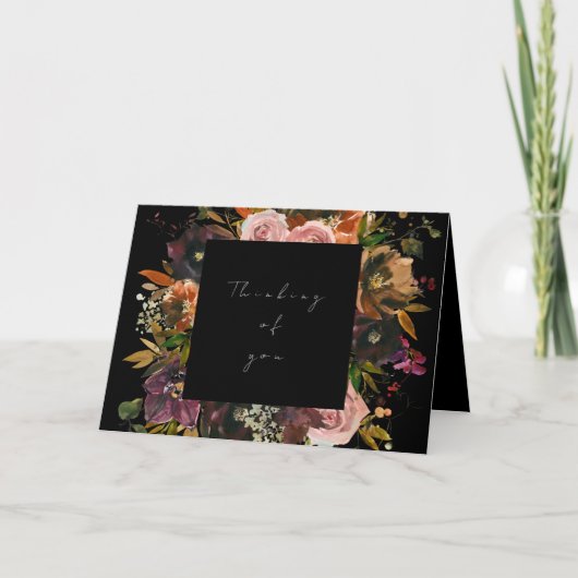 Dark Black Moody Herfst Herfst Denken aan je Kaart (Voorkant)